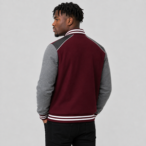 Casual Men Varsity Jacket Custom Logo Soft Comfortable Baseball Bomber Streetwear Varsity Jacket Wholesale Latest Arrival - Product Image 4