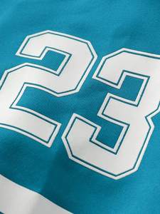 Maillot de football en mesh surdimensionné personnalisé avec impression sérigraphique, numéro personnalisé, streetwear unisexe, t-shirt de sport OEM - Product Image 2