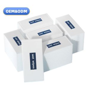 Lingettes en tissu humide domestiques écologiques personnalisées Spunlace Lingettes à main non tissées enveloppées individuellement 150x180mm différentes tailles - Product Image 2