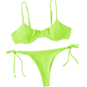 Ensemble bikini taille haute pour femme, maillot de bain deux pièces avec contrôle du ventre et bretelles réglables pour la plage, la piscine et les vacances d'été - Product Image 1