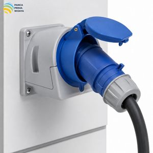 คุณภาพสูง 32A CEE ซ็อกเก็ตติดผนังอุตสาหกรรม 220-250V 2P+E 6H IP44 ปลั๊กไฟฟ้า LX-123N - Product Image 5