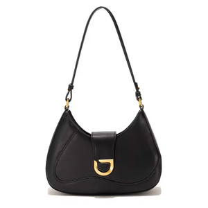 Sac à bandoulière antivol minimaliste en cuir PU marron avec sangle arquée, fermeture éclair et compartiment pour ordinateur, style féminin - Product Image 6