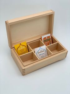 Wooden <b>Tea</b> Chest Storage <b>Box</b> for <b>Tea</b> Collection Display Modern Handmade Multifunction <b>Tea</b> <b>Box</b> Organizer with Magnetic Closure - Product Image 3