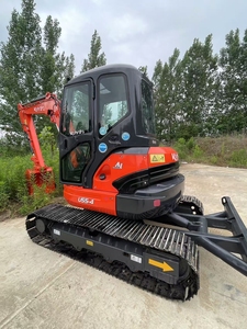 En stock : Mini-excavatrices Kubota 55 U55 U55-4 d'occasion, originales du Japon, 5,5 tonnes, avec pelle et brise-roche pour travaux de terrassement - Product Image 4