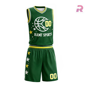 ชุดยูนิฟอร์มบาสเก็ตบอลแบบใหม่สำหรับทุกเพศ ระบายอากาศได้ดี ไซส์ใหญ่พิเศษ ผลิตจากโพลีเอสเตอร์ 100% ปรับแต่งขนาดได้ เสื้อผ้ากีฬา - Product Image 2