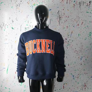 Sudadera BUCKNELL BLUE con cuello alto, 100% NARANJA, con apliques bordados, cuello ancho, hilos finos - Product Image 2