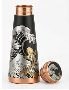 ขวดน้ำทองแดงแท้ 100% ดีไซน์ลายสลักขัดเงา ขายดีที่สุด พกพาสะดวก - Product Image 4