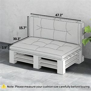 Cuscino di Ricambio Grigio Chiaro per Sedia da Giardino (Solo Cuscino) - Product Image 6