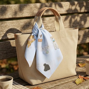 [K-ESSENTIALS] Mouchoir à imprimé animal pour enfants, coton doux des années 60, motif dessin animé coloré, avec bordure en dentelle, pochette carrée - Product Image 3