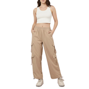 Pantalones Cargo Holgados para Mujer, Estilo Moderno, Logotipo Personalizado, Color Claro, Ideales para Caminatas por la Playa, Paseos en Barco y Vacaciones Tropicales - Product Image 6