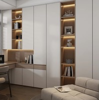 Étagère à livres en bois moderne, écologique, gain de place, avec éclairage, durable, pour chambre, appartement, salon, école