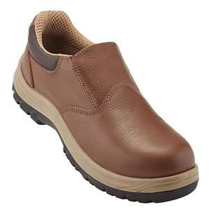 <b>Men's</b> Leather Steel Toe Safety <b>Shoes</b> Waterproof Rubber Outsole EVA Midsole Breathable Mesh Lining <b>Work</b> Boots Factory Use All - Product Image 2