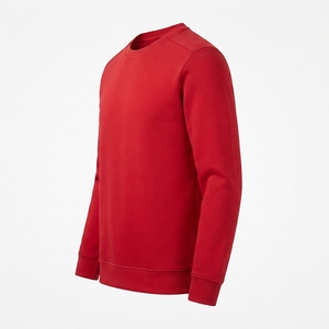 Sweat-shirt personnalisé pour homme en molleton bouclette, col rond, épais, doublure polyester-coton, couleur unie, épaules tombantes, pull d'hiver, OEM - Product Image 2