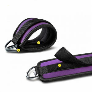 Sangles de cheville rembourrées pour machine à câble, idéales pour les exercices de fessiers et du bas du corps en salle de sport, accessoires de fitness en Spandex et Nylon - Product Image 4