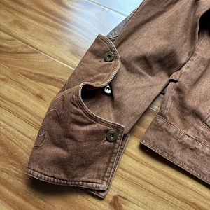 Wholesale Streetwear Mens Custom Wash <b>Trucker</b> Denim <b>Jacket</b> Zip Button Vintage Canvas Work Bomber Plus Size - Product Image 5