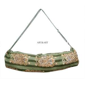 Bolsa para Esterilla de Yoga Acolchada Moderna con Estampado de Tigre Rugiente, de Algodón, 3mm de Grosor, Diseño Plegable, Unisex, Correa Ajustable, Múltiples Colores - Product Image 6