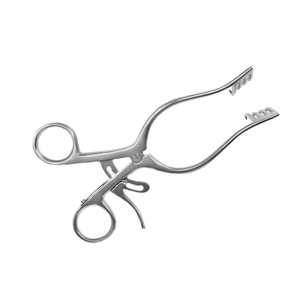 Rétracteur chirurgical manuel auto-serrant 4 x 4 dents, long, pour rétraction des dents postérieures et des muscles temporaires, 165 mm, en acier inoxydable de haute qualité - Product Image 5
