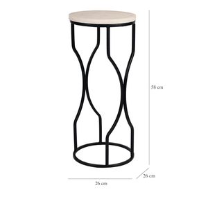 Durable Traditional <b>Square</b> Metal Marble Eco-Friendly Furniture Side <b>Table</b> for Indoor Multi Use Living Areas Offices Lounges - Product Image 2