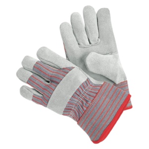 Gants de travail robustes en cuir de vachette pleine fleur, résistants à la chaleur et à l'abrasion, avec bande dorsale en tissu coton, pour travaux industriels - Product Image 1