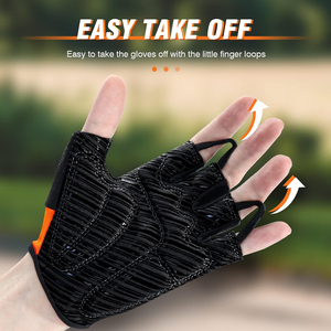 Gants de cyclisme mi-doigts d'été pour hommes et femmes, respirants, antidérapants, anti-transpiration, en polyester, fabriqués au Pakistan - Product Image 4