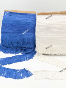 Ribete de Flecos de Cadena de Poliéster Azul Rey, Adorno Decorativo de Encaje para Prendas y Manualidades - Product Image 2