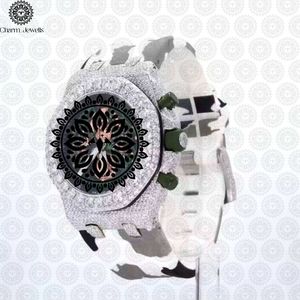 Reloj Mecánico de Lujo para Hombre Charm Jewells, Caja Poligonal de 43 mm, Cronógrafo Analógico, Correa de Acero Inoxidable, Cierre Plegable - Product Image 3