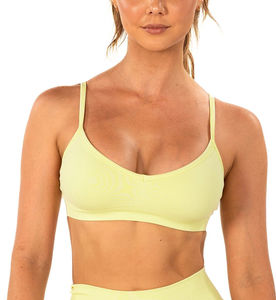 Soutien-gorge de sport rembourré en bambou vert, vente en gros, OEM, pour femmes, grandes tailles, sans couture, vêtements de yoga, activewear, soutien-gorge femme - Product Image 3