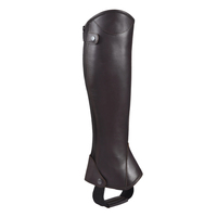 Desain Khusus Kulit Asli Berkualitas Tinggi Western Half Chaps Penutup Ritsleting Ukuran dan Warna Dapat Disesuaikan Produsen Profesional