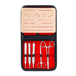 Veterinary Dissection Kit 8 Pcs Set Stainless Steel Surgical Instruments with 20 Blades Zippered Leather Case for Students - Product Image 4