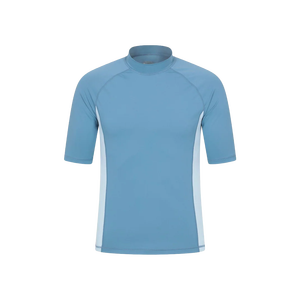 Men's Blue Quick Dry Short Sleeve Compression <b>T</b>-<b>Shirt</b> Slim Fit Solid Sporty Knitted <b>Polyester</b> O-Neck - Product Image 5