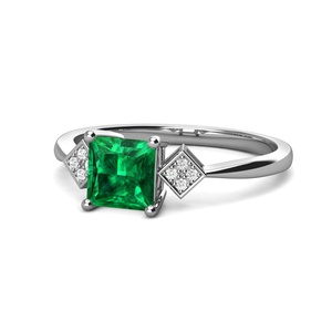 Joyas de plata <span class=keywords><strong>2022</strong></span> para mujer, anillos de compromiso de Esmeralda verde de 925 quilates con corte de cojín, joyería <span class=keywords><strong>Destiny</strong></span>, 1,25 - Product Image 2