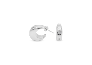 Pendientes de tuerca con forma de C, cónicos y lisos [dia. 7.0 mm] - Product Image 1