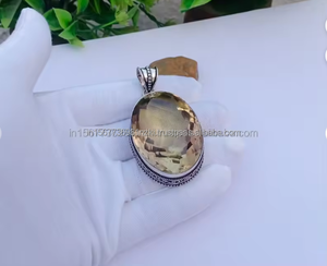 Pendentif Quartz fumé collier en argent pour femmes déclaration bijoux pendentif Quartz fumé pour anniversaire et anniversaire cadeau fait main - Product Image 4