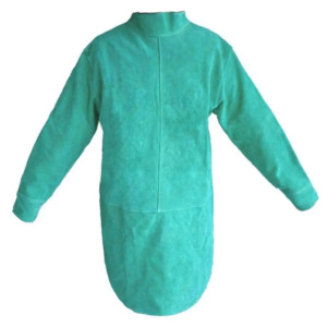 Combinaison de travail en cuir de vachette pleine fleur de qualité supérieure, résistante, pour la soudure, avec manches et protection intégrale contre les étincelles et la chaleur - Product Image 3