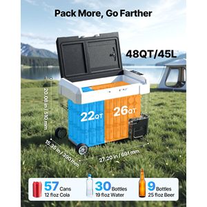 Frigorifero Elettrico DC/AC per Camion 4-68F 12/24V con Compressore 40L 4D, 100W 240V Controllabile tramite APP - Product Image 4