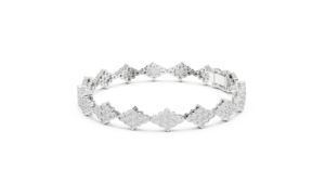 Pulsera de Eslabones con Racimo de Diamantes Chapada en Oro de 14K Estilo Art Deco de Choksi Gems and Jewellers - Regalo - Product Image 1