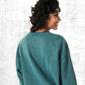 Sweat-shirt décontracté pour femme, brodé, tricoté, écologique, couleur personnalisée, coupe ample, col rond, manches longues - Product Image 2