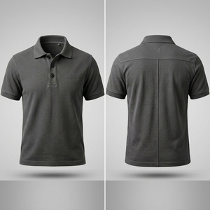 Camisetas Polo Personalizadas de Color Negro para Hombre, Venta al por Mayor, Nuevo Diseño, Ropa Masculina, Material de Algodón y Poliéster, Todas las Tallas - Product Image 1