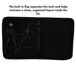 Professional Hair Extension Tools Kit Microbeads Crimping Remover TapeIn Plier Keratin Bond Cutter Hook Loop <b>Comb</b> <b>Parting</b> Finger - Product Image 5