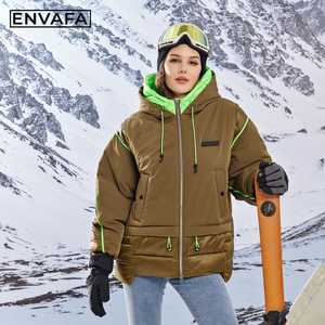 Nuevo abrigo corto de plumón para mujer con capucha, chaqueta impermeable de invierno, cálida, gruesa, ligera, informal y moderna. - Product Image 6
