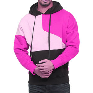 Pull à capuche en molleton à épaules tombantes avec logo frontal, mélange de coton, nouvelle collection, vente en gros - Product Image 4