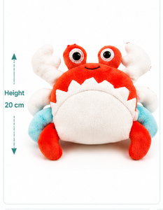 Juguete de Peluche de Cangrejo, Lindo Peluche de Cangrejo, Animal Marino de Peluche, Cojín Suave de Tela Velboa, Peluche de Animal Marino - Product Image 1