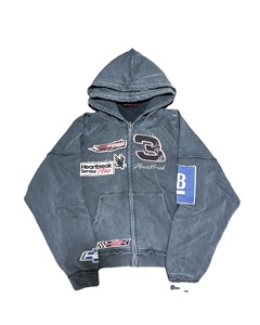 Sudaderas con capucha desgastadas de peso pesado Logotipo personalizado Hombres desgastados Sobre tamaño en blanco Ácido Vintage Lavado Sudadera con capucha desgastada OEM - Product Image 3