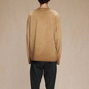 T-shirt imprimé sur mesure, vente en gros directe d'usine, haute qualité, 100% coton, manches longues, pour homme - Product Image 5