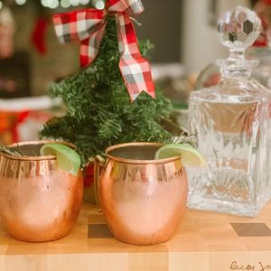 Copper cocktail mug <b>set</b> hammered reusable drink cups handmade premium <b>beverage</b> mugs durable <b>serving</b> collection - Product Image 6
