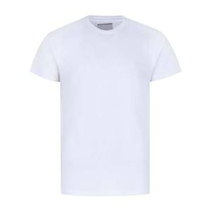 T-shirt Homme Col Rond Manches Courtes Uni Teint Uni Coton Polyester Blanc Marque de Mode Unique Été Grammage Lourd - Product Image 1