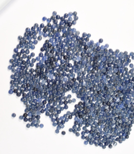 Saphir bleu naturel rond de 4 mm, cabochon rond calibré, saphir du Sri Lanka, saphir de Ceylan, non chauffé et non traité, pierre précieuse en saphir - Product Image 5