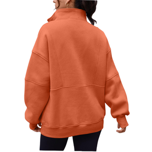 Sudadera con Capucha de Alta Calidad con Logotipo Personalizado, Estilo Casual Urbano, Hombros Caídos, Transpirable y Ecológica, Sudadera con Cierre de Cremallera para Mujer - Product Image 2