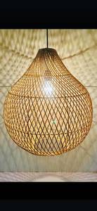 Lámpara Colgante de Ratán, Forma Irregular, Estilo Bohemio, Decoración Hecha a Mano para Sala de Estar, Dormitorio, Uso en Interiores - Product Image 2