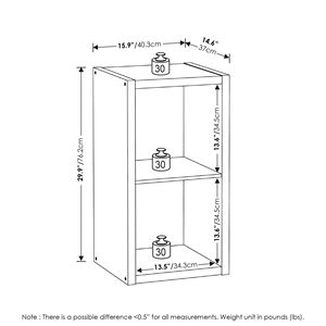กล่องเก็บของทรงลูกบาศก์สีเทาอ่อน 2 ช่อง แบบเปิดด้านหลัง สำหรับตกแต่ง กล่องเก็บของทรงลูกบาศก์ทันสมัย - Product Image 4